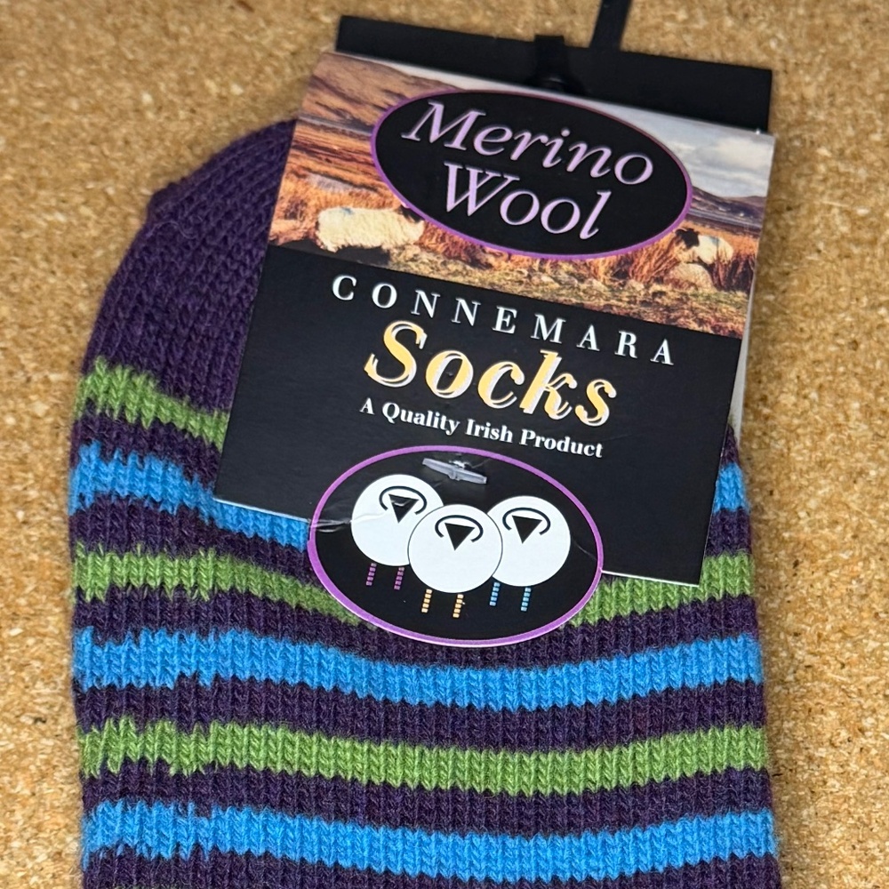 Connemara Merino Wool Irish Walking Socks  M New